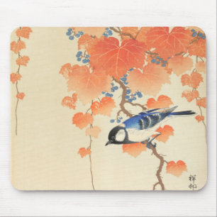 Bluebird on a Paulownia Tree Mouse Mat