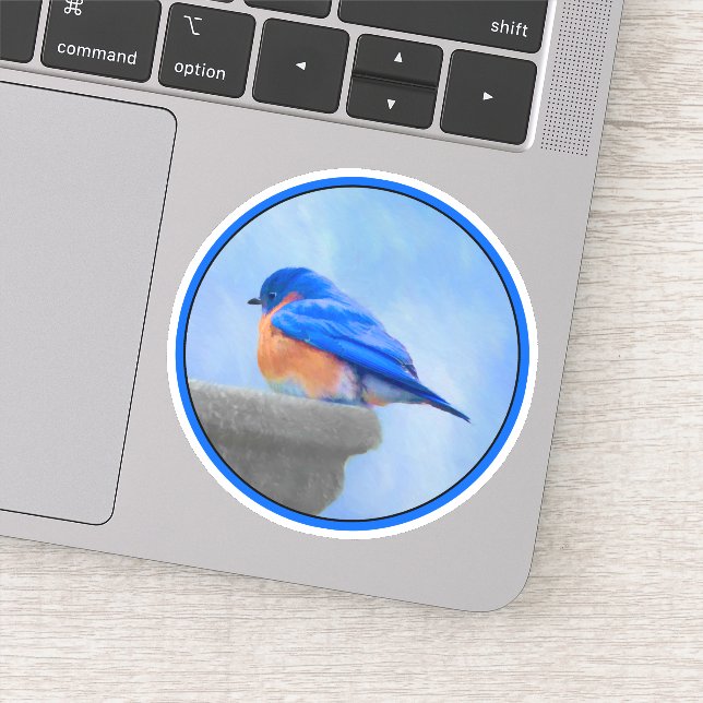 Bluebird Painting - Original Bird Art (Detail)