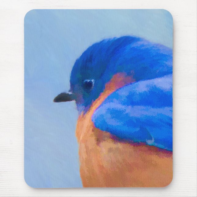 Bluebird Painting - Original Bird Art Mouse Mat (Front)