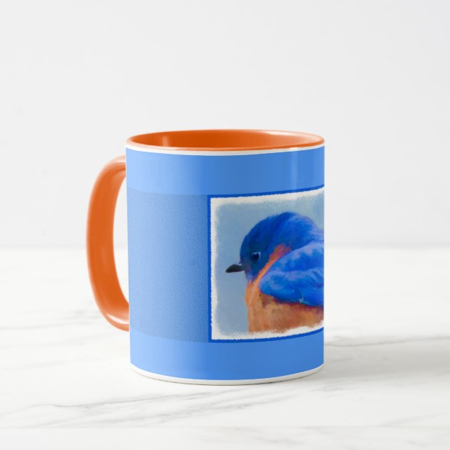 Bluebird Painting - Original Bird Art Mug (Front Left)