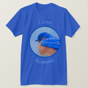 Bluebird Painting - Original Bird Art T-Shirt