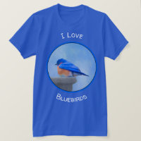 Bluebird Painting - Original Bird Art