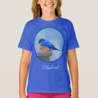 Bluebird Painting - Original Bird Art T-Shirt