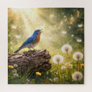 Bluebird Singing in Sunshine Jigsaw Puzzle