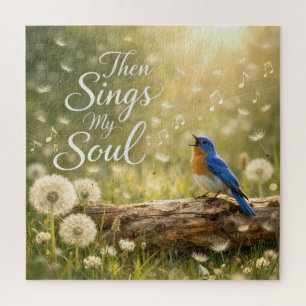 Bluebird Singing Then Sings My Soul Jigsaw Puzzle