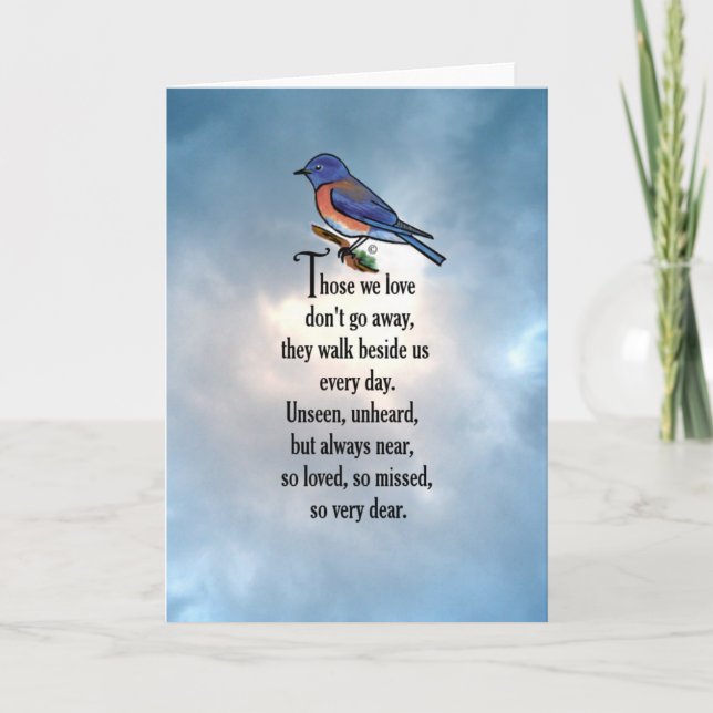 Bluebird "So Loved" Poem Card (Front)