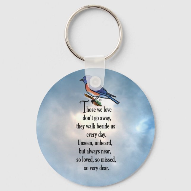 Bluebird "so Loved" Poem Key Ring (Front)