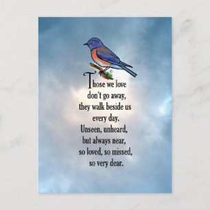 Bluebird "so Loved" Poem Postcard