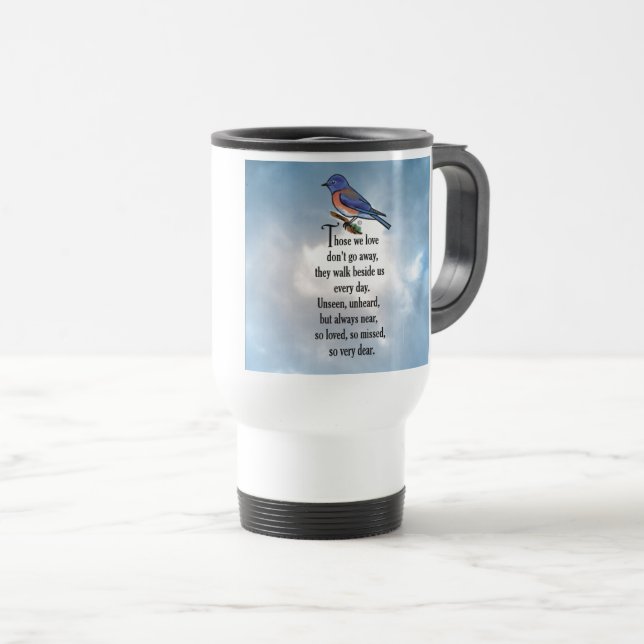 Bluebird "so Loved" Poem Travel Mug (Front Right)