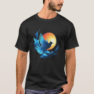 Bluebird Sunrise Bird Mountain Hiking Nature Lover T-Shirt