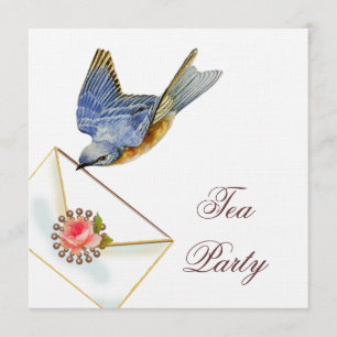 Bluebird Tea Party Invitation