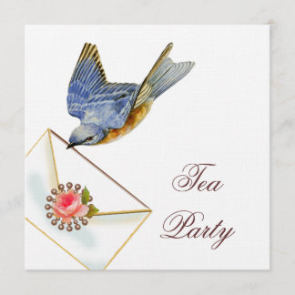 Bluebird Tea Party Invitation
