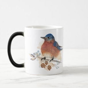 Bluebird Watercolor Coloured Pencil Art Magic Mug