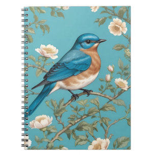 Bluebird William Morris Inspired Turquois  Notebook