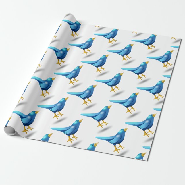 Bluebird Wrapping Paper (Unrolled)