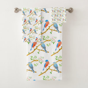 Bluebirds Bath Towel Set