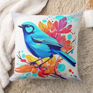 Bluebird's Bliss Art Cushion