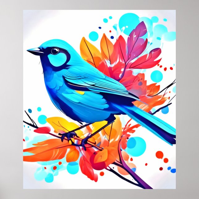 Bluebird's Bliss Art Poster (Front)