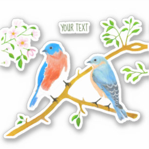 Bluebirds Custom-Cut Vinyl Sticker