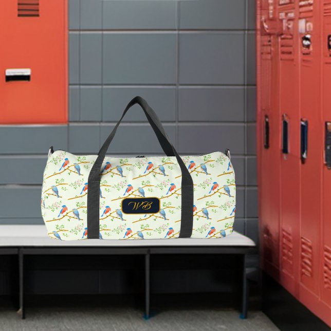 Bluebirds Duffel Bag Palest Green Large (Creator Uploaded)
