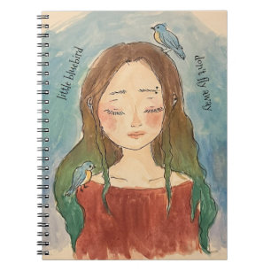 Bluebirds Girl Don't Fly Away Notebook