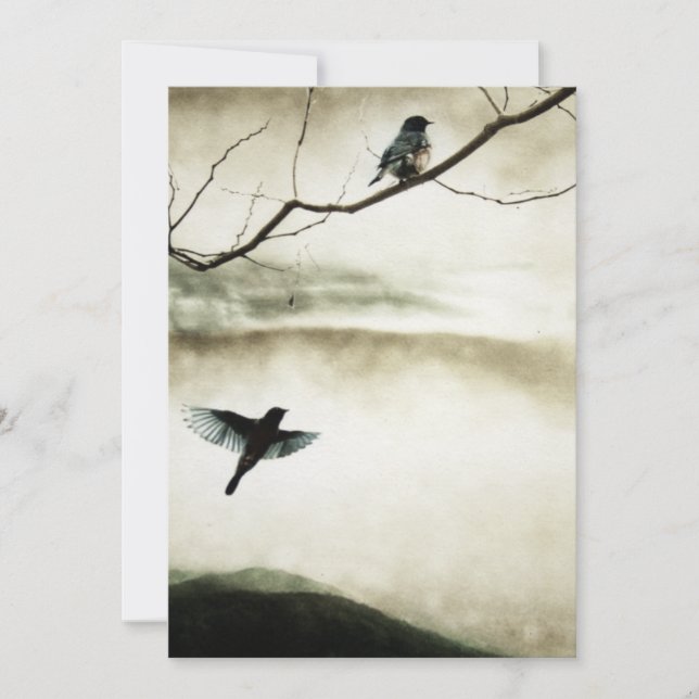 Bluebirds in Love Invitation (Front)