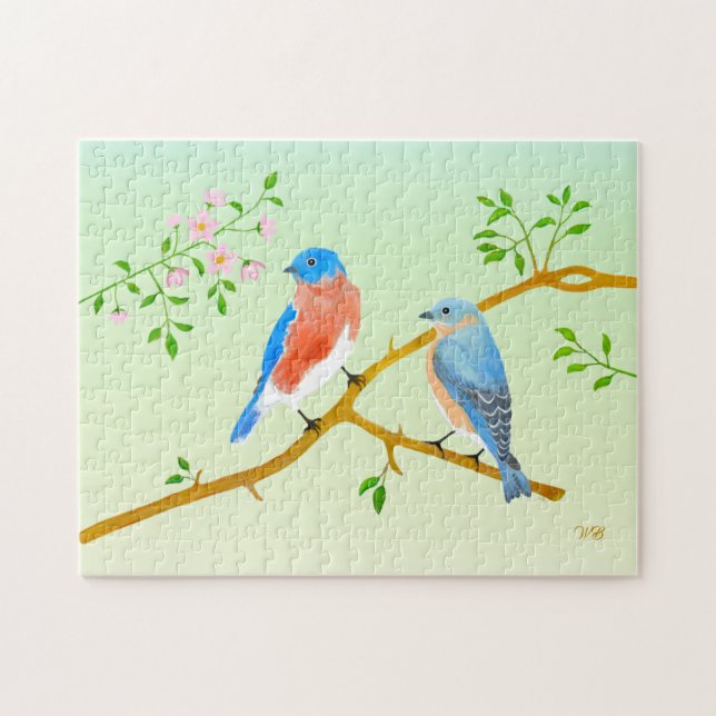 Bluebirds Jigsaw Puzzle (Horizontal)