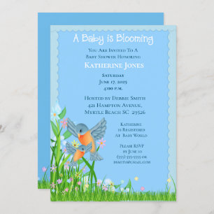 Bluebirds Mama and Baby/Baby Shower Invitation