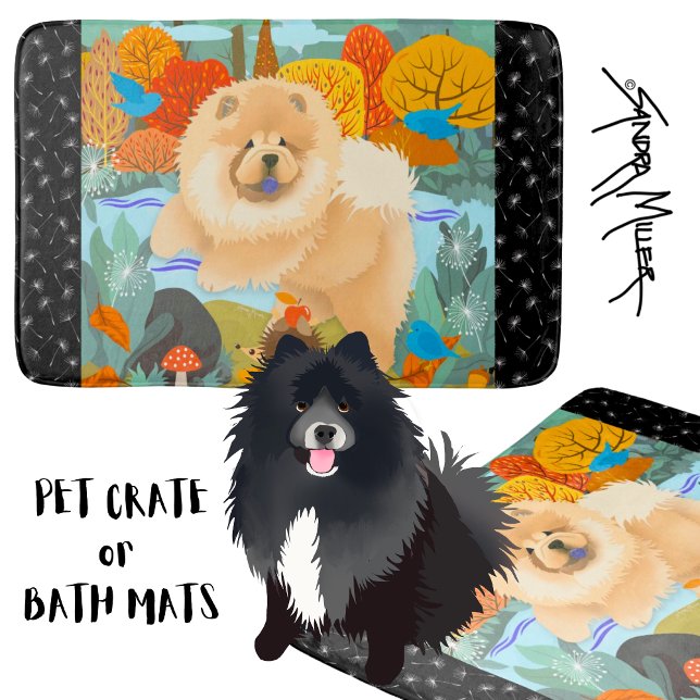 BLUEBIRDS OF HAPPINESS  Chow dog crate pad Bath Mat (Creator Uploaded)