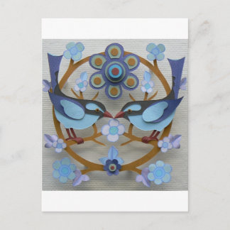 bluebirds postcard