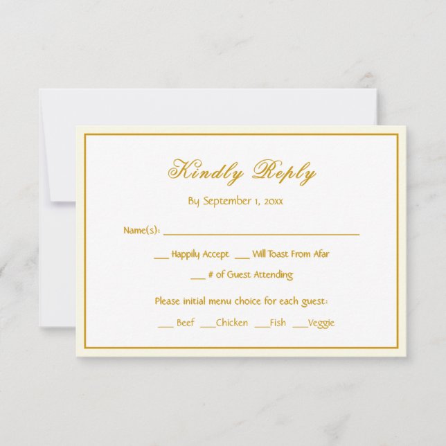 Bluebirds RSVP Wedding Response Card (Front)