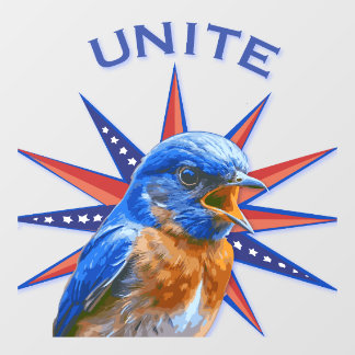 Bluebirds UNITE Window Cling (adhesive on front)