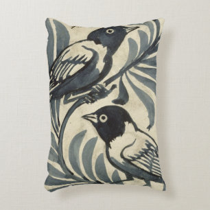 Bluebirds (w/c on paper) decorative cushion