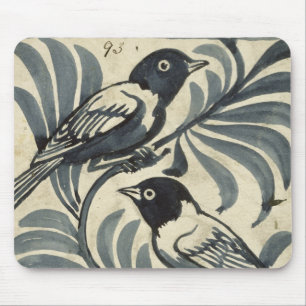 Bluebirds (w/c on paper) mouse mat