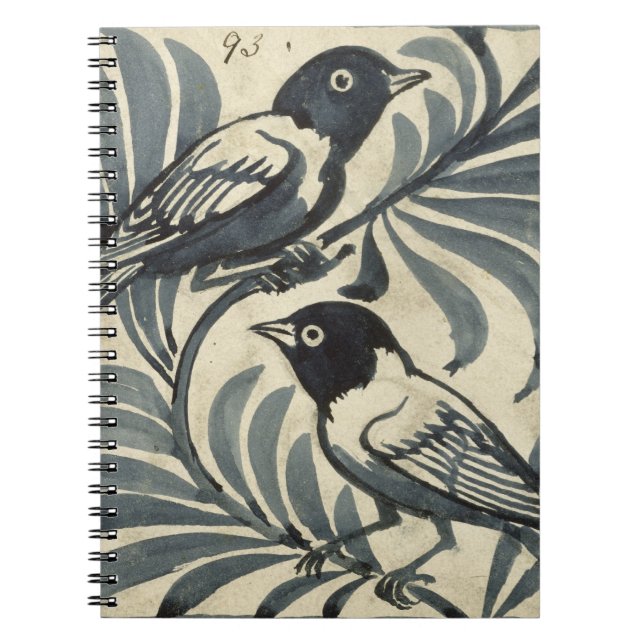 Bluebirds (w/c on paper) notebook (Front)