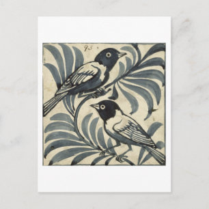 Bluebirds (w/c on paper) postcard