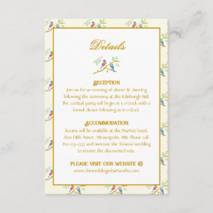 Bluebirds Wedding Enclosure Card