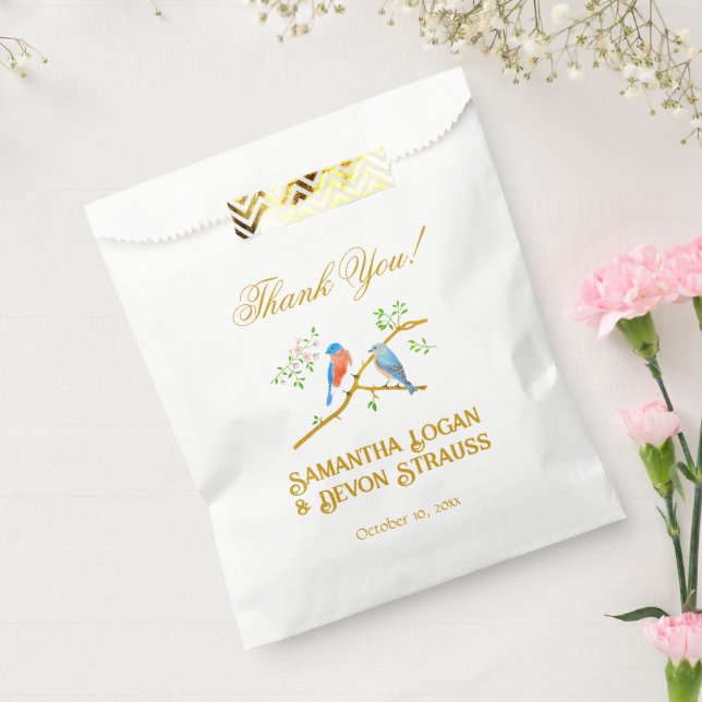 Bluebirds Wedding Favour Bags (Sealed)