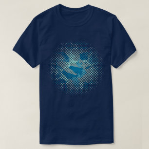 BlueBlast Camo Pattern Halftone T-Shirt