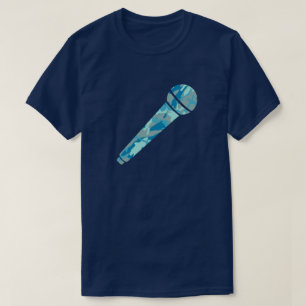 BlueBlast Camo Pattern Microphone T-Shirt