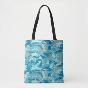 BlueBlast Camo Pattern Tote Bag
