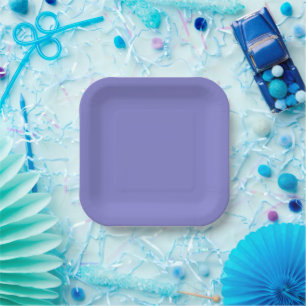 Bluebonnet Bluish-Purple solid colour Paper Plate