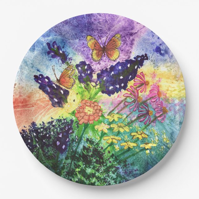 Bluebonnet Bouquet Paper Plate (Front)