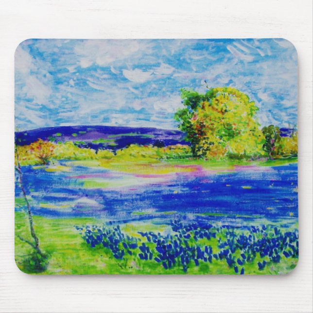 bluebonnet fields forever mouse mat (Front)