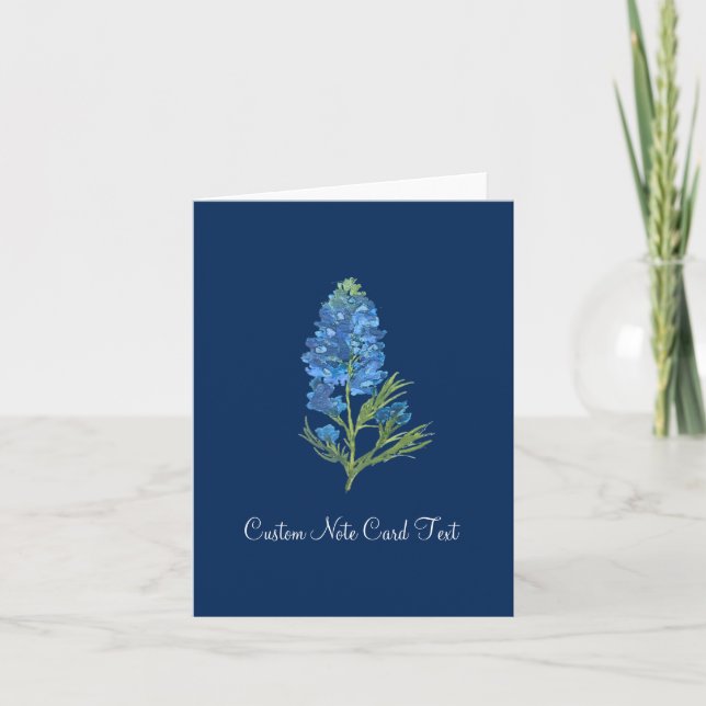 Bluebonnet Flowers Texas Elegant Art  Note Card (Front)