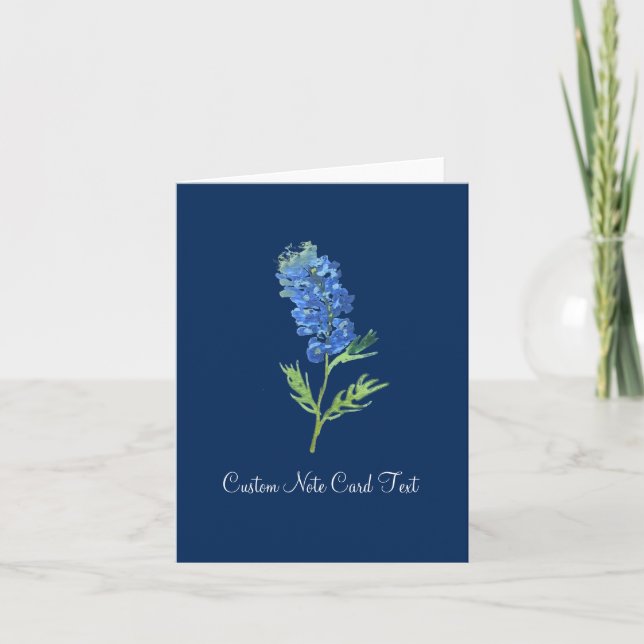 Bluebonnet Flowers Texas Elegant Art  Note Card (Front)