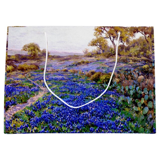 Bluebonnet Landscapes by Julian Onderdonk, Large Gift Bag (Front)