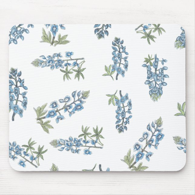 Bluebonnet Pattern Mouse Mat (Front)