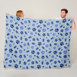 Bluebonnet Pet Lover Blanket – Texas Floral Throw