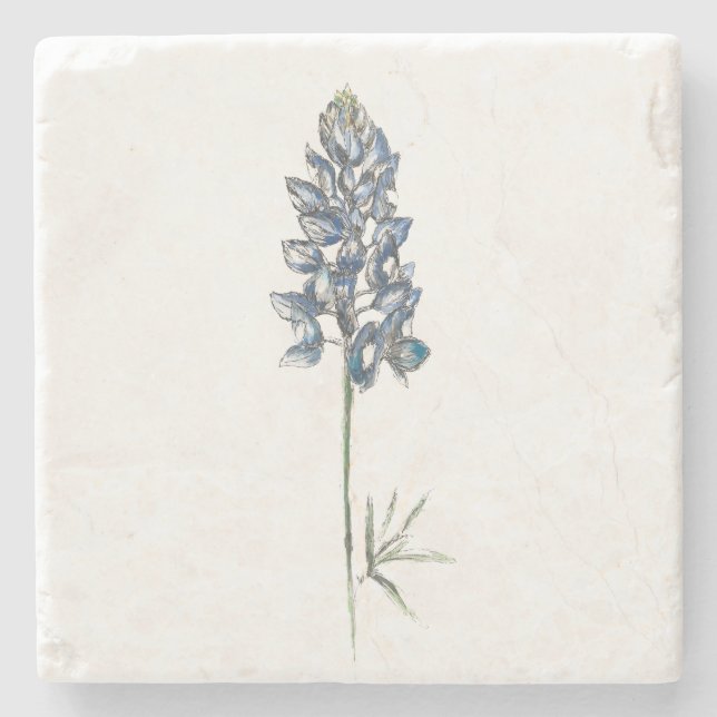 Bluebonnet Stone Coaster (Front)